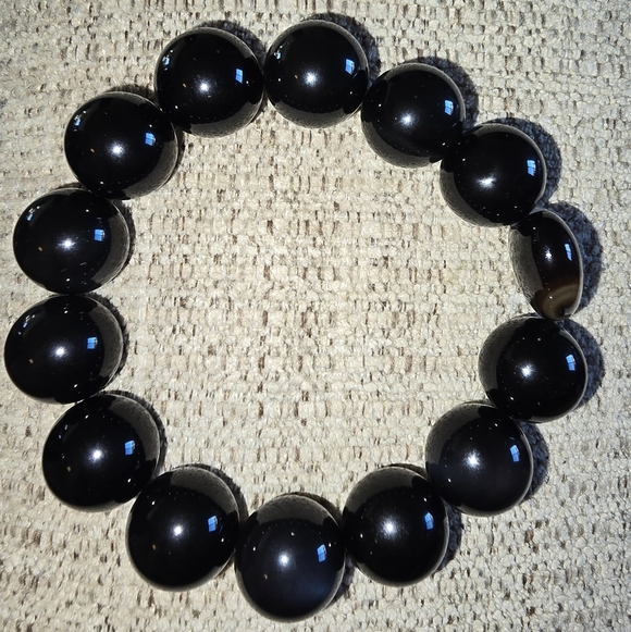 Rainbow Obsidian Bracelet With Heart - Picture 9 of 15